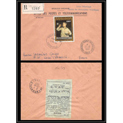 14135 recommandé libreville gabon gabonaise manet 1982 l'arbresle rhone lettre cover colonies