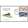 14156 gabon gabonaise timbres bloc N°1 libreville première exposition philatelique fdc 1962 lettre cover colonies