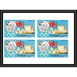 170b Sharjah MNH ** N°496/501 B jeux olympiques (history of the olympic games) mexico bloc 4 Non dentelé imperf