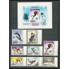 171 - Sharjah MNH ** N°400/407 A + bloc 31 jeux olympiques (winter olympic games) grenoble 1968 hockey bob jumping