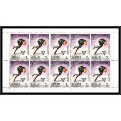 171b - Sharjah MNH ** N°400/407 A jeux olympiques (winter olympic games) grenoble 1968 hockey feuilles sheets