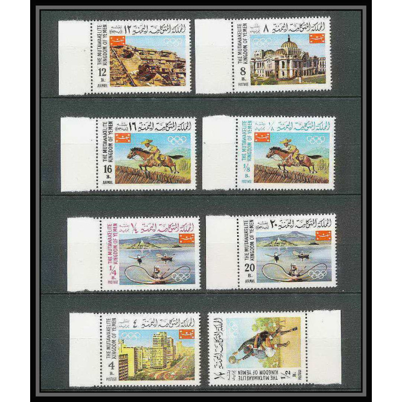 172 Yemen kingdom MNH ** N°403/410 A jeux olympiques (summer olympic games) Mexico 68 Football (Soccer)