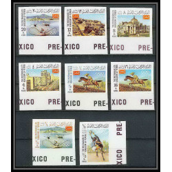 173 Yemen kingdom MNH ** Mi N°403/410 B jeux olympiques (summer olympic games) Mexico 68 Non dentelé imperf
