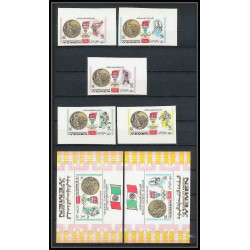 179b Yemen kingdom MNH ** N°620/624 B + 141/142 1Non dentelé imperf jeux olympiques olympic games MEXICO
