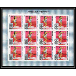 180 Fujeira MNH ** N°292/301 B overprint Non dentelé imperf jeux olympiques olympic games mexico feuilles sheets