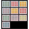 181a Fujeira MNH ** N°320/329 B overprint Non dentelé imperf jeux olympiques olympic games mexico feuilles sheets