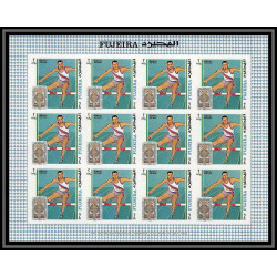 181a Fujeira MNH ** N°320/329 B overprint Non dentelé imperf jeux olympiques olympic games mexico feuilles sheets