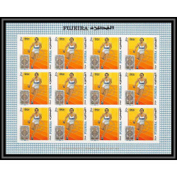 181a Fujeira MNH ** N°320/329 B overprint Non dentelé imperf jeux olympiques olympic games mexico feuilles sheets