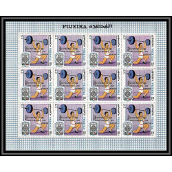 182a Fujeira MNH ** Mi N°292/301 A overprint black jeux olympiques olympic games mexico 68 feuilles sheets
