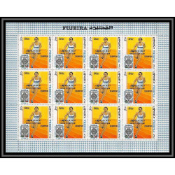182a Fujeira MNH ** Mi N°292/301 A overprint black jeux olympiques olympic games mexico 68 feuilles sheets