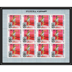 182a Fujeira MNH ** Mi N°292/301 A overprint black jeux olympiques olympic games mexico 68 feuilles sheets
