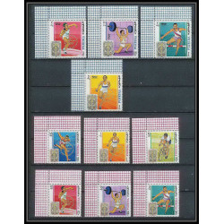 183 Fujeira MNH ** Mi N°320/329 A overprint gold jeux olympiques olympic games mexico 68 cycling weightlifting 