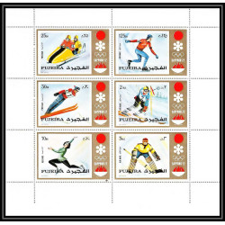 185 Fujeira MNH ** Mi N°819/824 A jeux olympiques (winter olympic games SAPPORO 72 hockey bob