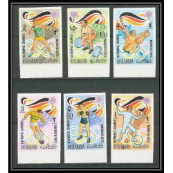 192 Ras Al Khaima MNH ** Mi N°649/654 B Non dentelé imperf jeux olympiques olympic games MUNICH 72 soccer