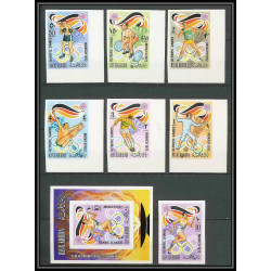192b Ras Al Khaima MNH ** Mi N°649/654 B bloc 116 Non dentelé imperf jeux olympiques olympic games MUNICH 72
