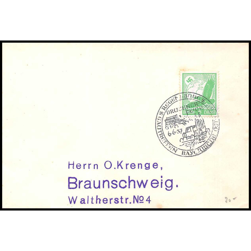 15794 allemagne reich pa N°27 6/6/1937 lettre cover