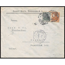 15795 guerre 14/18 censure ww1 allemagne reich kaps dresden 1916 delft nederland lettre cover