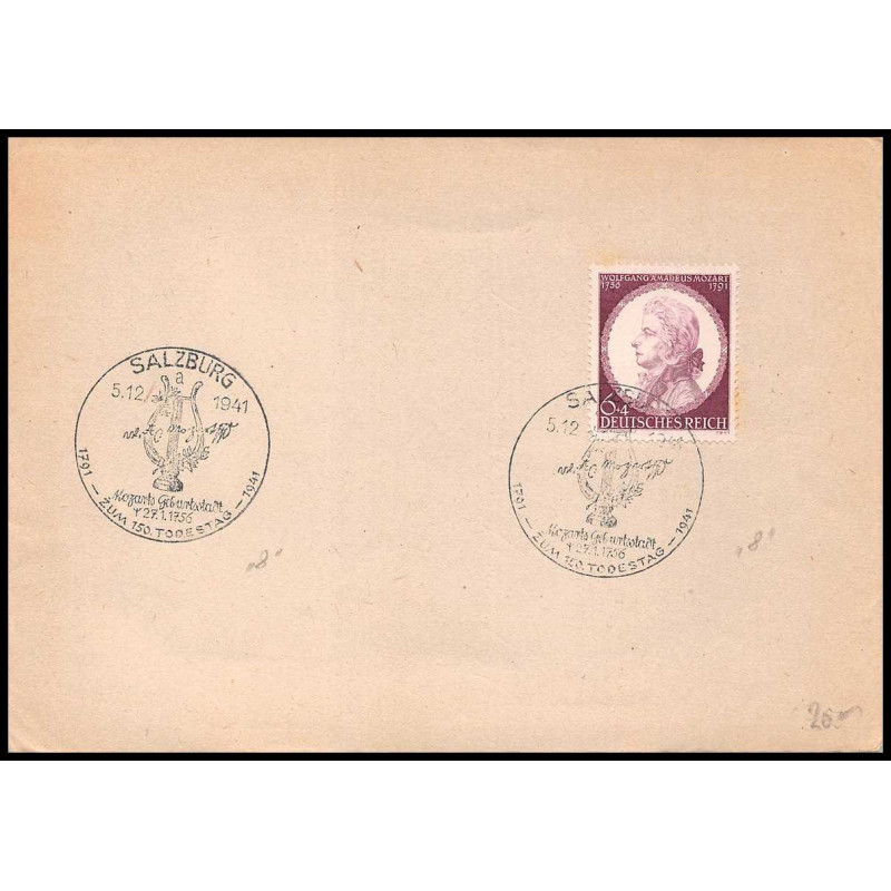 15804 allemagne reich N°810 reich 5/12/1941 salzburg lettre cover