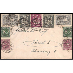 15807 allemagne bayern koln 1923 zurich suisse lettre cover