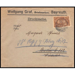 15846 allemagne reich infla N°24 graf bayrouth lettre cover