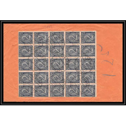 15849 allemagne reich lindau infla 1923 DIENFTMARKE service N°29 25 timbres lettre cover