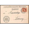 15853 allemagne DIENFTMARKE service N°21 wurttemberg 1921 lettre cover