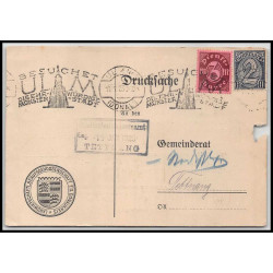15854 allemagne reich DIENFTMARKE service N°27/29 donau 1923 lettre cover