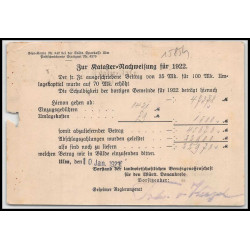 15854 allemagne reich DIENFTMARKE service N°27/29 donau 1923 lettre cover