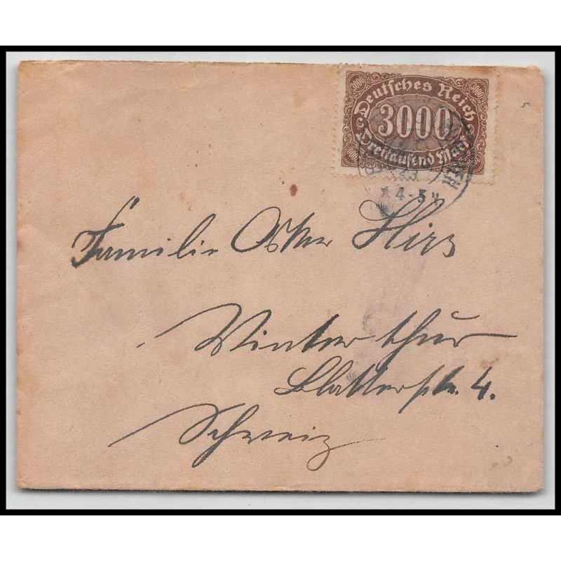 15856 allemagne reich N°189 1923lettre cover