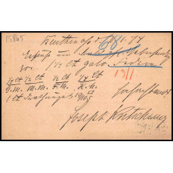 15865 allemagne reich post 1/2 p Ganzsache Mi P1 beuthen polska 1874 carte postale entier stationery