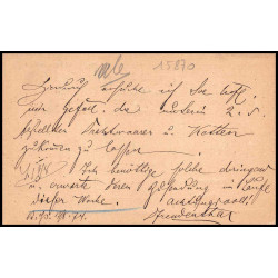 15870 allemagne reich post 1/2 p Ganzsache Mi P1 beuthen polska 1874 carte postale entier stationery