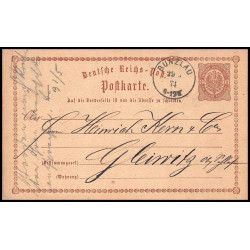 15871 allemagne reich post 1/2 p Ganzsache Mi P1 bunzlau polska 1874 carte postale entier stationery