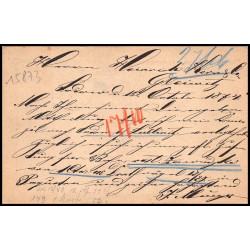 15873 allemagne reich post 1/2 p Ganzsache Mi P1 lublinitz 1874 carte postale entier stationery