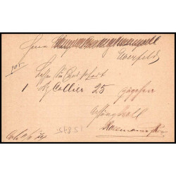15875 allemagne reich post 1/2 p Ganzsache Mi P1 coeln 1874 carte postale entier stationery