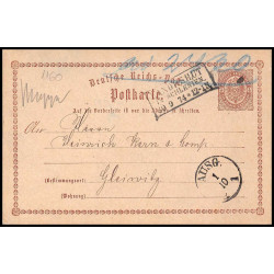 15876 allemagne reich post 1/2 p Ganzsache Mi P1 landeshut polska 1874 carte postale entier stationery