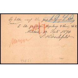 15877 allemagne reich post 1/2 p Ganzsache Mi P1 Militisch serbia ? 1974 carte postale entier stationery
