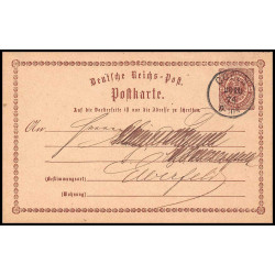 15878 allemagne reich post 1/2 p Ganzsache Mi P1 coeln 1874 carte postale entier stationery