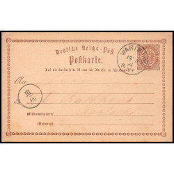 15880 allemagne reich post 1/2 p Ganzsache Mi P1 warin 1874 carte postale entier stationery