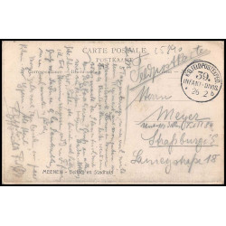 15890 allemagne meenen 39ème division KD feldpost POSTEX PED guerre 1914/1918 ww1 censure carte menin postcard