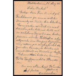 15902 allemagne Ganzsache reich 5 vert heddesheim 1925 carte postale entier stationery 
