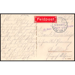 15914 allemagne 1916 feldpost 126 ww1 guerre 14/18 frankenburg carte postcard 