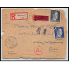 15928 allemagne reich recommandé censure guerre 39/45 ww2 munchen issy les moulineaux 1943 lettre cover 