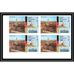195c Ras Al Khaima MNH ** Mi N°724/729 B jeux olympiques olympic games munich 72 Non dentelé imperf bloc 4 cote 48