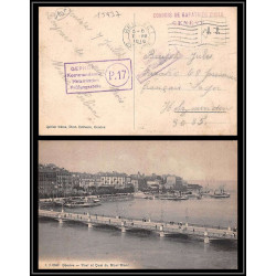 15937 allemagne feldpost holzminden p17 convois de rapatriés civils genève suisse 1916 ww1 guerre 14/18 carte postcard 