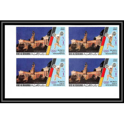 195c Ras Al Khaima MNH ** Mi N°724/729 B jeux olympiques olympic games munich 72 Non dentelé imperf bloc 4 cote 48