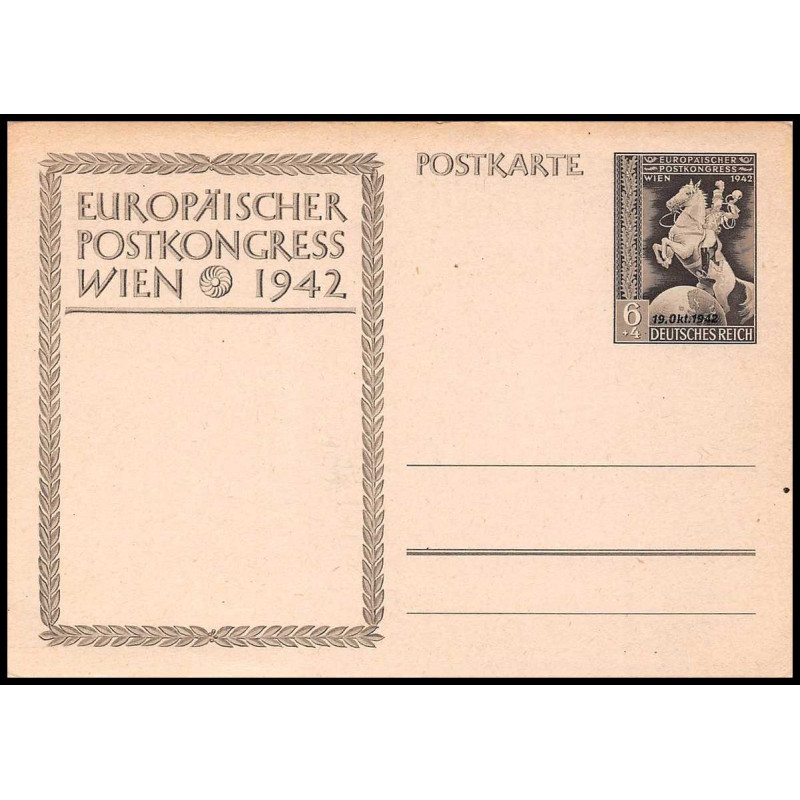 15940 allemagne reich europaischer postkongress wien 1942 carte postacrd