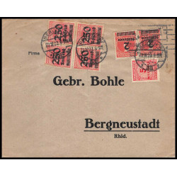 15950 allemagne reich infla 1923 berlin bergneustadt lettre cover 