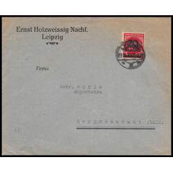 15951 allemagne reich infla N°258 holzweissig leipzin 1923 seul sur lettre cover 