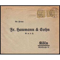 15959 allemagne reich infla N°305 paire soest 1923 seul sur lettre cover 
