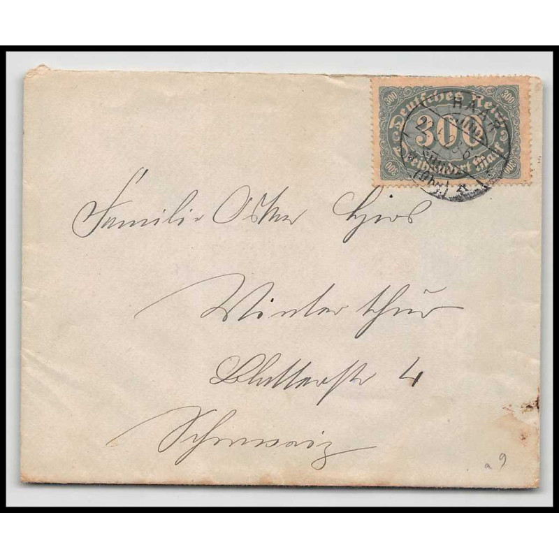 15968 allemagne reich infla N°245 Haar 1923 seul sur lettre cover 